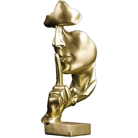 LECMACY Silence is Gold Abstract Statue Cover