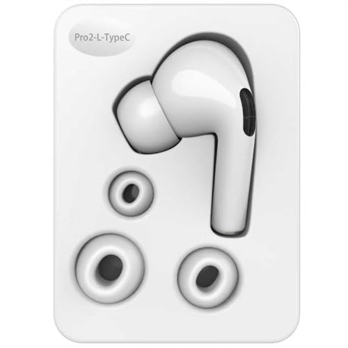 wusheation A3047, A3048, A3049 Single Left Side Earbud Replacement for Air Pro (2nd Generation), Compatible with Original Pro 2 A2968 Charging Case with Type-C Port, Ear Cushion