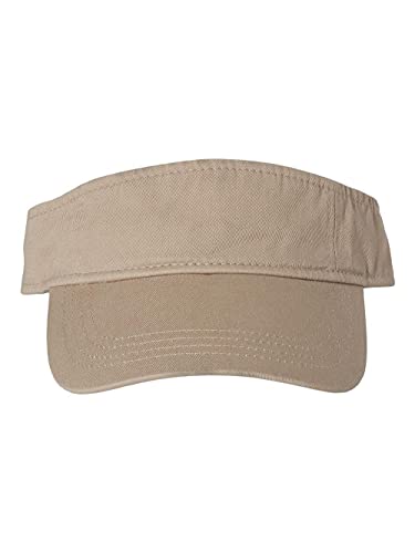 Valucap - Bio-Washed Visor - VC500 - Adjustable - Khaki
