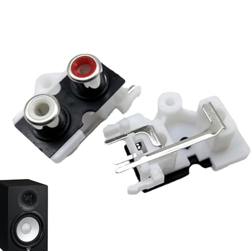 Conector AV de audio, salida concéntrica AV,Enchufe hembra vertical de 3 pines - Zócalo de transmisión estable, conector AV de audio para sistemas audiovisuales domésticos, equipos de audio