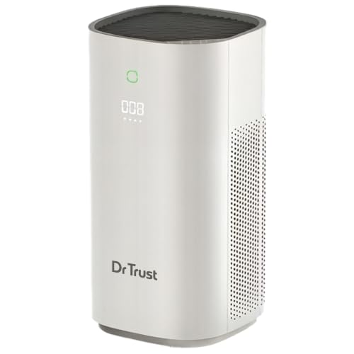 Image of Dr Trust USA 912 Zurich Max Air Purifier for Home, H13 HEPA Air Purifier with UV Sterilization, PM2.5 AQI Display & 4-Layer Filtration for Bedrooms, Living Rooms & Offices, Up to 484 sq. ft. Coverage