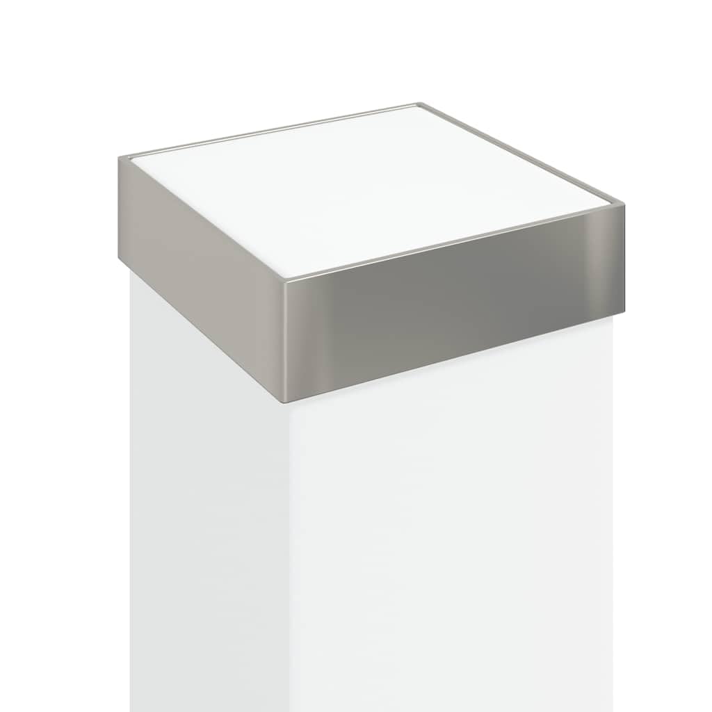 Lampa słupkowa ze stali nierdzewnej, 3 sztuki, 110 cm, stopień ochrony IP44 i zintegrowane gniazdko do ogrodu, na taras, oświetlenie zewnętrzne z dyfuzorem i oprawą E27