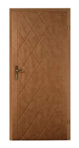 Revestimiento de puerta acolchado aislamiento acústico aislamiento térmico reparación para puertas interiores color castaño acolchado nuevo 14