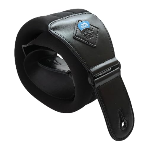 RISEN LIFE - Correas de guitarra para bajo eléctrico, correa de neopreno acolchada de 3 pulgadas de...