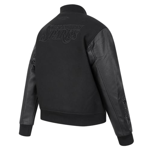 Image of Pro Standard Womens WNBA Classic Triple Black Varsity Jacket