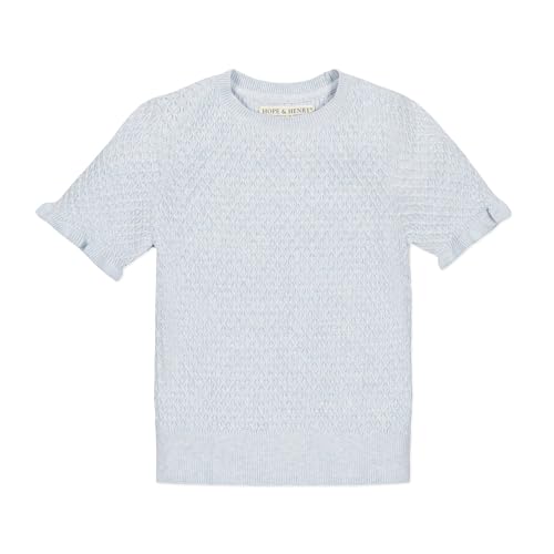 Hope & Henry Girls' Short Sleeve Sweater Top