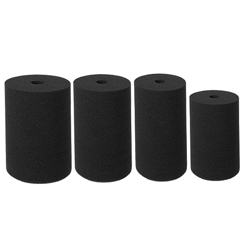 Veemoon 4 Piezas Esponja giratoria Suave esponja de cilindro giratorio insertos para volteadores de tazas Insertar con esponjas rotatorias accesorios para vasos Black