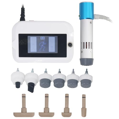 300mj Shockwave Therapy Machine, Chiropractic + Shock Wave Equipment for Home Use, with 10 Working Heads, 16 Operating Modes, Adjustable Frequency, for Tennis Elbow Injuries Pain Relief, ED Treatment