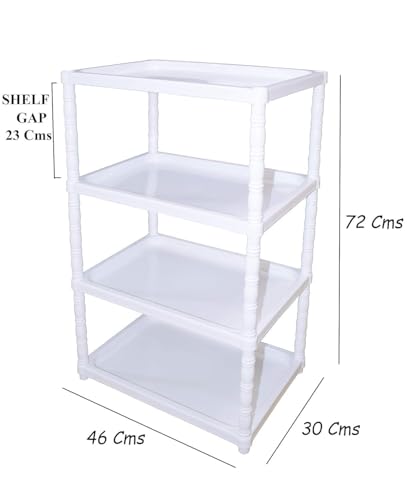 Image of YouCopia Book Self - 4 Layer Portable Book Shelf, Kids Books Racks for Home Plastic, Bookshelf for Home, Book Shelves, Book Stand, Book Organizer, Book Rack for Study Room /Library /Bedroom (4-Cases)