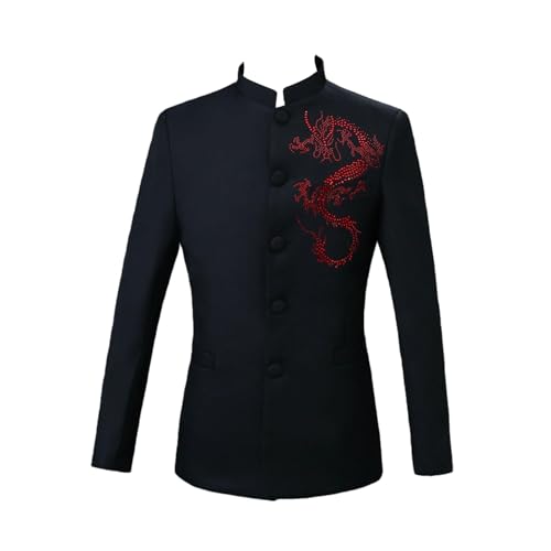 Veste de costume Tang pour homme - Blazer slim de style chinois