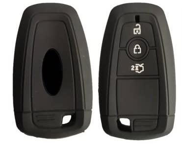 Silicone Key Cover Compatible with Ford Aspire | Figo | New Fiesta | Endeavour | New Ecosport 3 Button Smart Key Pack of 1 Pcs in Black Color-image-41