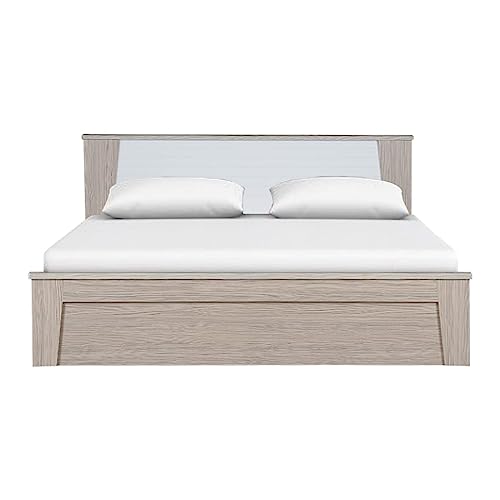 Image of HomeTown Ambra Queen Bed with Box Storage in Oak Colour