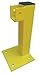 Flush End Post, 21 In., Yellow, Steel