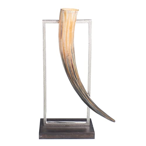 Figura decorativa Corno 22 x 10 x 38 cm Naturale nero