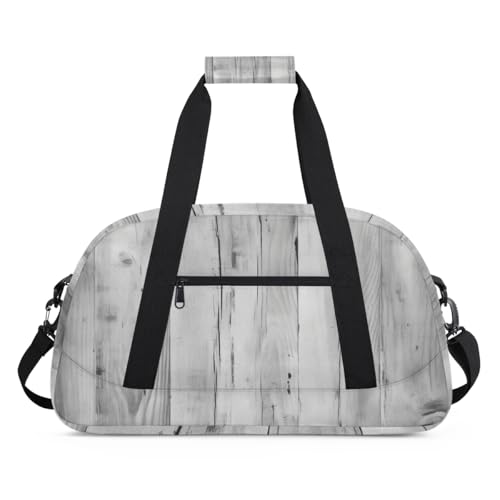 Beach Wooden Texture Gym Travel Duffle Bag for Women & Men with Front Zipper Pocket for Sports, Overnight, Weekender, Carry On,Workout & Dance Bag,18.9 * 8.7 * 10.6 in