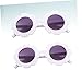 Outanaya 2pcs Sunglasses Sunflower Design Anti-uv Protection Lightweight Fashion Eyewear for Boys and Party Dress Up Accessory White Frame Purple Lens