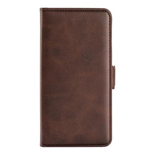 Image of Havilah for iPhone 16e Dual-Side Magnetic Buckle Horizontal Flip Faux Leather Phone Case iPhone 16e Case Cover(Brown)
