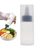 キッチンスクイーズボトル,ツイストトップキャップ付き防塵スクイーズソースボトル - ケチャップ、シロップ、ソース40ml、80mlスクイーズボトル醤油ジャム、トマトソース、スプリットチップマウスボトルダストプルーフ調味料ボトル、ドレッシング、オイル、キッチン用の空の噴出ボトル