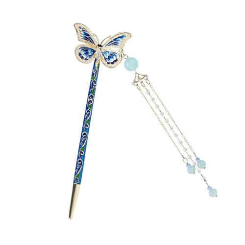 Chinese Hairpin, Tassel Coiled Hair Pin, Asian Hair Stick, Elegant Plate Hair Fork, Stylish Hair Accessory, Firm Hold Hairpin, H