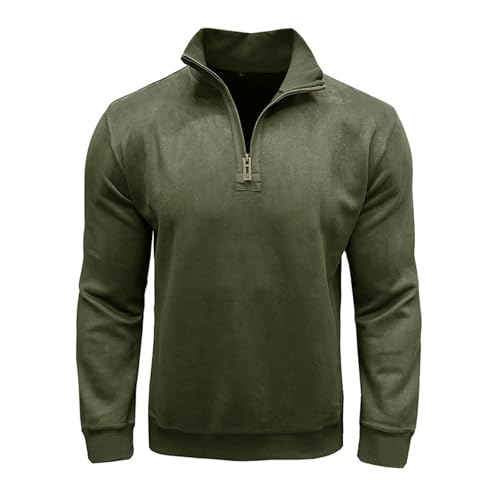 Sudadera térmica casual con media cremallera para hombre miniatura 3