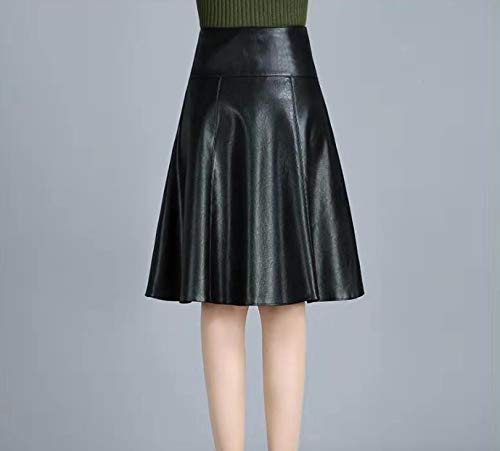 Amazon.co.jp: PU レザー スカート レディース ラージ サイズ 膝丈
