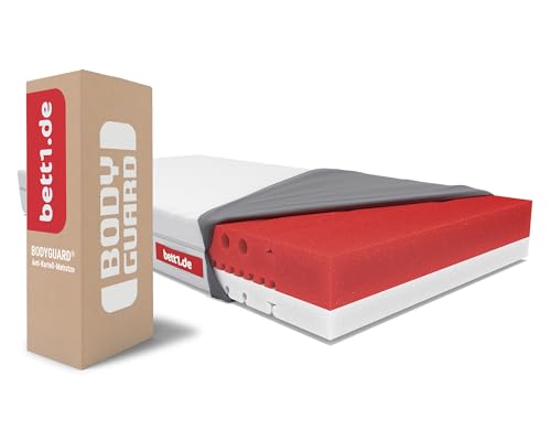 bett1 BODYGUARD Anti-Kartell-Matratze Weich 140x200 (2in1 Liegehärten Weich & Fester, Bezug 60°C waschbar, Oeko-TEX 100, Ergonomiemodule, QXSchaum)