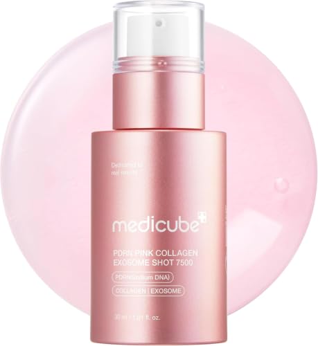 medicube Exosome Shot PDRN Pink Collagen 7,500 PPM Spicule Facial Serum | Booster Liquido, Esosomi e Spicole di DNA di Salmone, Migliora Pori e Texture Della Pelle, Skincare Coreana, 30 ml