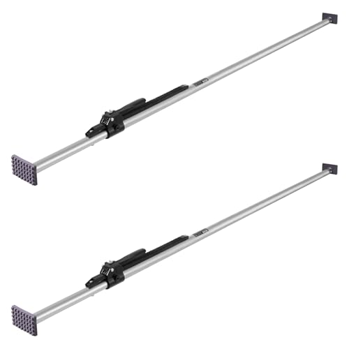 VEVOR Cargo Bar Cargo Bar Adjustable from 89 to 104 Heavy-Duty Steel Cargos Stabilizer with Non-Slip Foot Pads Truck Bed Load Lock Bars for Box Trucks Semi-Trailers Trailers (2PCS)