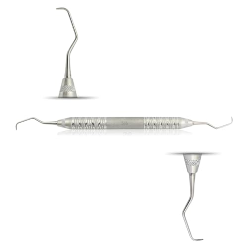 MASTERYD Gracey Dental Periodontal Curettes 5/6 Double Ended Tips Special Hollow Handle Stainless Steel Dental Veterinary Instruments for Scaling, Root Planning, and Periodontal Treatment
