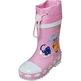 Playshoes Kinder Gummistiefel aus Naturkautschuk, trendige Unisex Regenstiefel mit Reflektoren