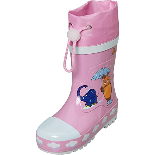 Mixte Enfant Wellies Rain Boot Die Maus Botas Goma de Caucho Natural, Pink Rosa 14, 28/29