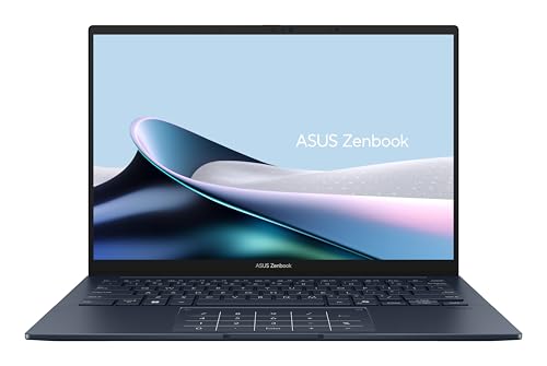 ASUS Zenbook 14 OLED UX3405CA-PZ006W - Ordenador Portátil 14' WQXGA+ 120Hz (Intel Core Ultra 9 285H, 32GB RAM, 1TB SSD, ARC 140T, Windows 11 Home) Pantalla táctil, Azul - Teclado QWERTY español