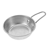 Durable et résistant à la chaleur : conçu pour résister aux exigences d'une utilisation en extérieur, ce bol est durable et peut supporter des températures élevées, pour la cuisson et les grillades, ustensiles de cuisine de camping en acier inoxydable, de camping mesket