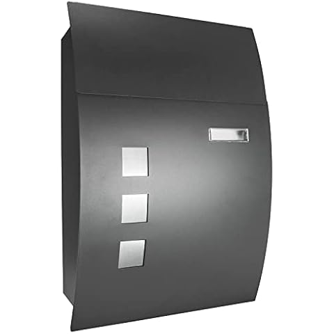 TekBox Large Curved Steel Wall-Mounted Mailbox Cover