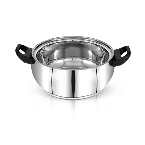 Image of Pigeon Belly Stainless Steel Milk Boiler, 3 Litre, Silver