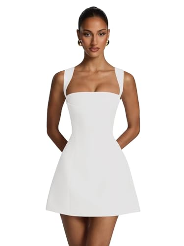 aseting Mini White Graduation Dress 2026 A-Line Spaghetti Straps Satin Homecoming Dresses Short Backless Sexy Birthday Gown US0
