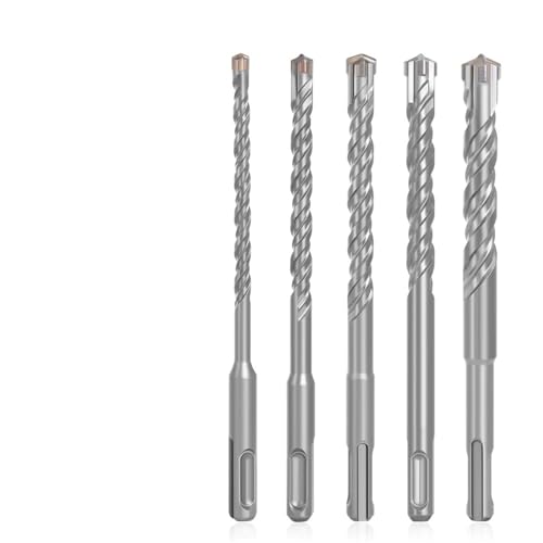 5Pcs Electric Hammer SDS Plus Drill Bit Set Cross Tips 4 Cutters 160mm for Concrete Wall Brick Block Masonry Drilling Bits 6mm