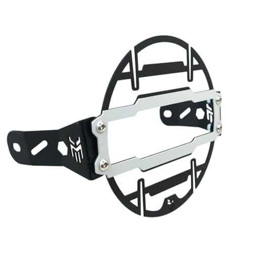 Image of Motorcycle Headlight Grill Guard, Grey Metal Protection Cover for Super Meteor 650.