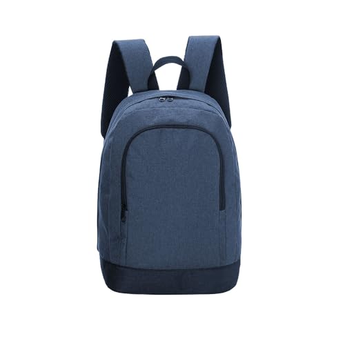 Mochila 16 Litros Unisex, Poliéster 300D, Compartimento Acolchoado, Para Notebook 15,6 Polegadas, Design Casual Moderno, Resistente à Água, 2 Bolsos com Zíper (Azul)