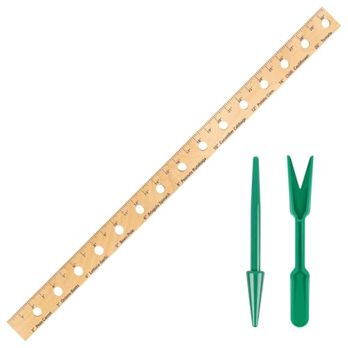 Regla Plegable de Madera para Siembra Precisa en Jardín