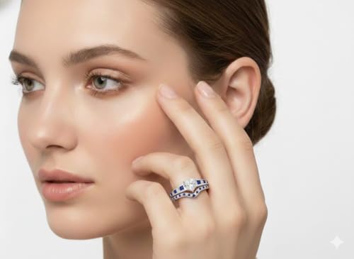 Image of Choose Your Gemstone Graduated Channel Setting Diamond CZ Wedding Sterling Silver Heart Shape Wedding Engagement Birthstone Stackable Ring Size US 4 to 12