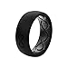 Groove Life Solid Black/Black Ring - Breathable Silicone Wedding Rings for Men, Lifetime Coverage, Unique Design, Comfort Fit Ring - Size 10