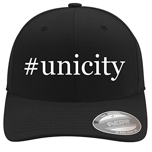 #Unicity - Hashtag Soft Flexfit Baseball Hat Cap, Black, Small/Medium