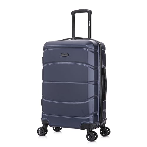 Image of DUKAP SENSE 24-Inch Medium Hardside Spinner Luggage Durable Zippered Blue