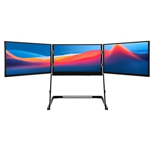 DowPie 3 Screen Monitor With 1080p Fhd Ips Display, 15.6” Portable Triple Monitors For Laptop, With 360° Rotation Adjustable Viewing Angles, With Type-C/Hdmi/Usb-C
