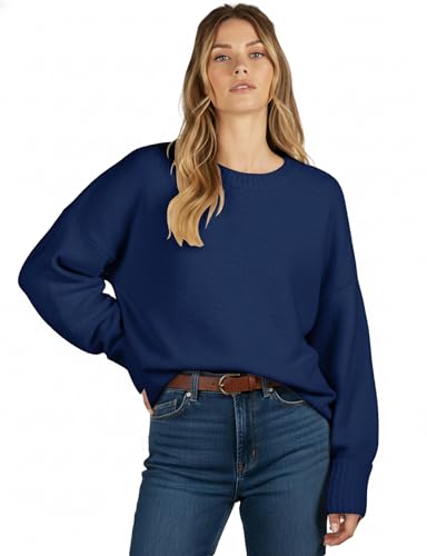 Image of Buauty Womens Oversized Long Sleeve Crewneck Fall Sweaters Chunky Fuzzy Knit Pullover Clothes 2025 Trendy Outfits