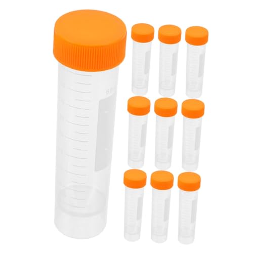 FUNOMOCYA Pp Plastic Centrifuge Vials 50ml Test Tubes Secure Screw Caps Lab Storage Tubes