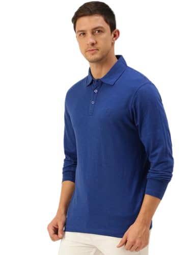 Image of Macroman M-Series Comfort Full Sleeve Slub Polo T-Shirt for Men, 100% Cotton, Pack of 1