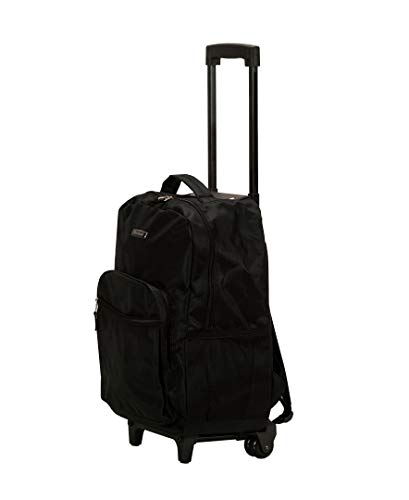 Rockland Double Handle Rolling Backpack, Black, 17-Inch #TOP2