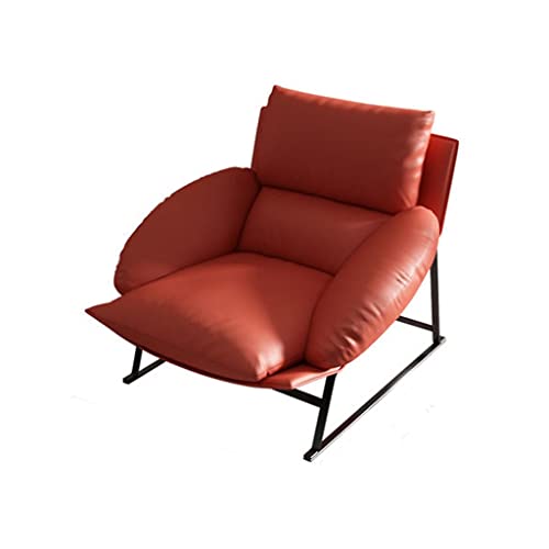 GELASIGE Sofá pequeño moderno de mediados de siglo, para sala de estar, sofá individual, silla ligera de lujo para dormitorio, silla de ocio, balcón italiano, silla de ocio, sofás pequeños para